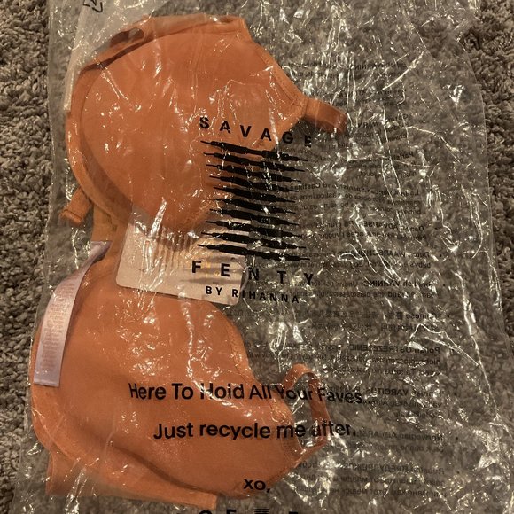 Savage X Fenty By Rihanna Sheer X Demi Spacer Bra - 36D - Terracotta Pink - NEW! - Picture 9 of 9